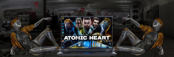 Обзор игрового ноутбука Maibenben X-Treme Typhoon X16B-R98956 с оформлением в стиле Atomic Heart