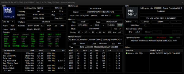 Обзор игрового ноутбука Asus ROG Strix G16 G615LW-S5080