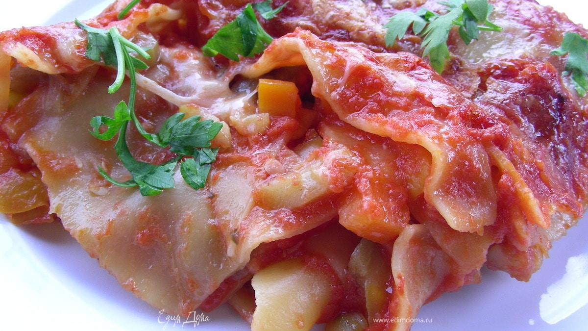 Овощная лазанья с томатным соусом — Пошаговый рецепт приготовления с фото 2026 | Простые и вкусные рецепты в домашних условиях